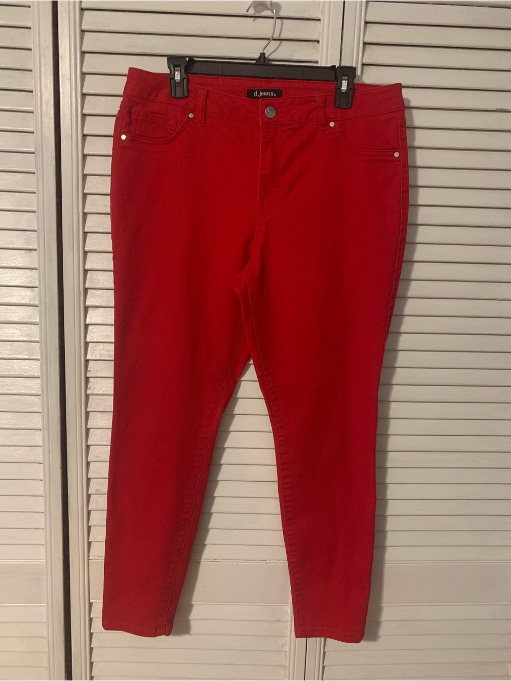 d. jeans Red Skinny Women's Jeans. Size 14 EUC